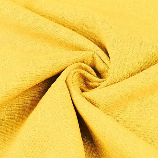 100% Linen - Yellow - The Fabric Counter