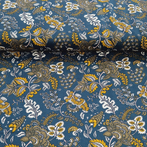 100% Viscose by Stof France - Paisley Floral - The Fabric Counter