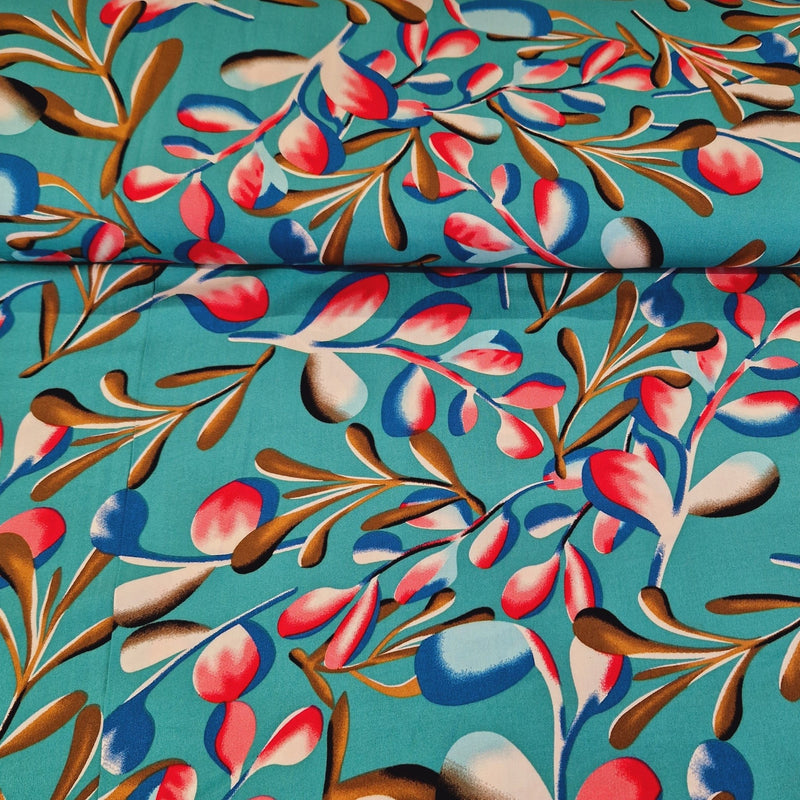 100% Viscose - Olive Branch - The Fabric Counter