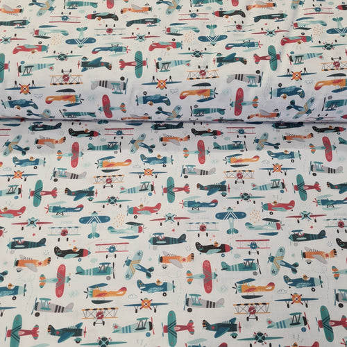 Aeroplane Digital Cotton Print - The Fabric Counter