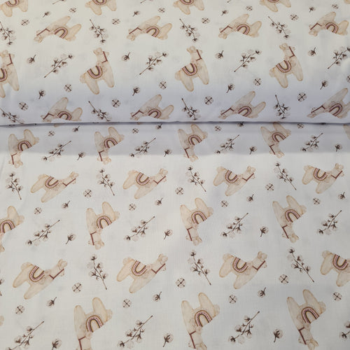 Alpaca Digital Cotton Print - The Fabric Counter