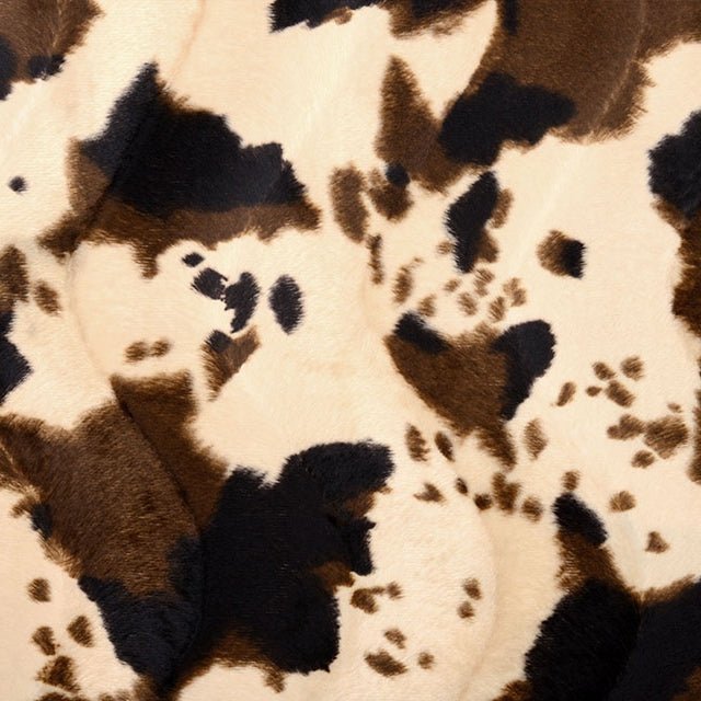 Animal Print Velboa - Cow - The Fabric Counter