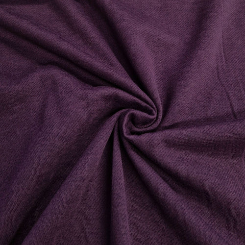 Aubergine - Brushed French Terry Sweatshirt - The Fabric Counter