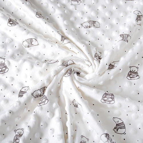 Baby Bear Minky - Creme - The Fabric Counter
