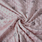 Baby Bear Minky - Pink - The Fabric Counter