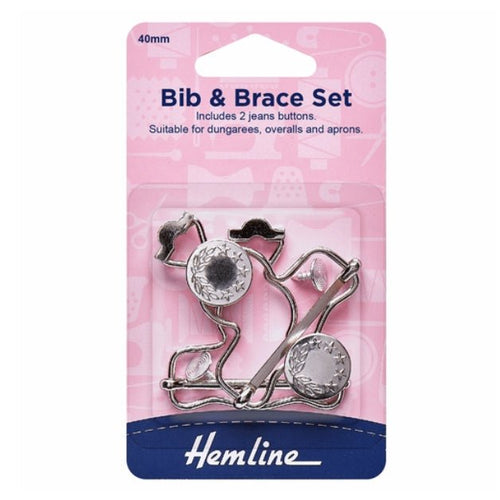 Bib & Brace Set - Silver - The Fabric Counter