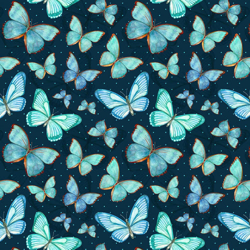 Butterfly - Digital Cotton Print - The Fabric Counter