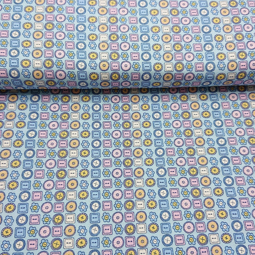 Button Cotton Print - The Fabric Counter