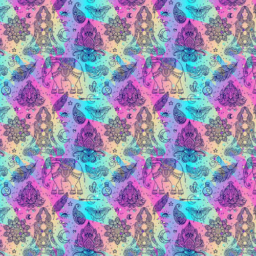 Chakra - Digital Cotton Print - The Fabric Counter