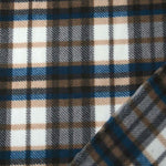 Checkered Polar Fleece - Petrol - The Fabric Counter