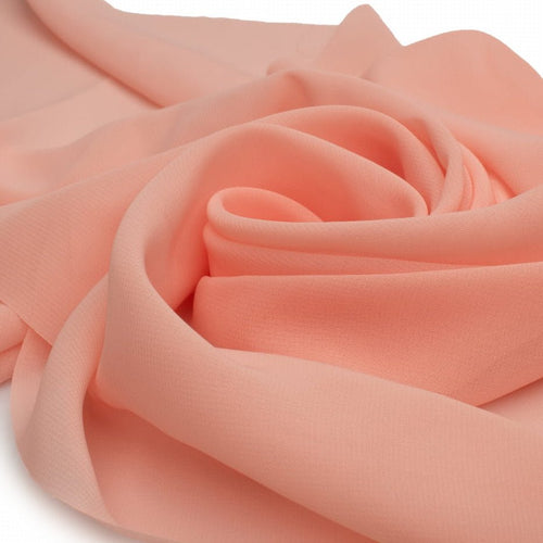 Chiffon - Peachy Pink - The Fabric Counter
