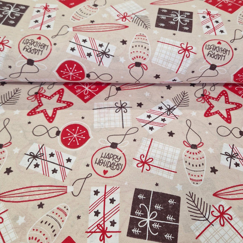 Christmas Canvas Collection - Happy Holidays - The Fabric Counter