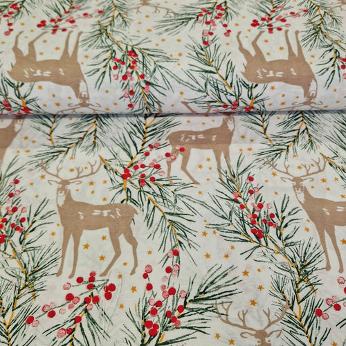 Christmas Canvas Collection - Reindeer - The Fabric Counter