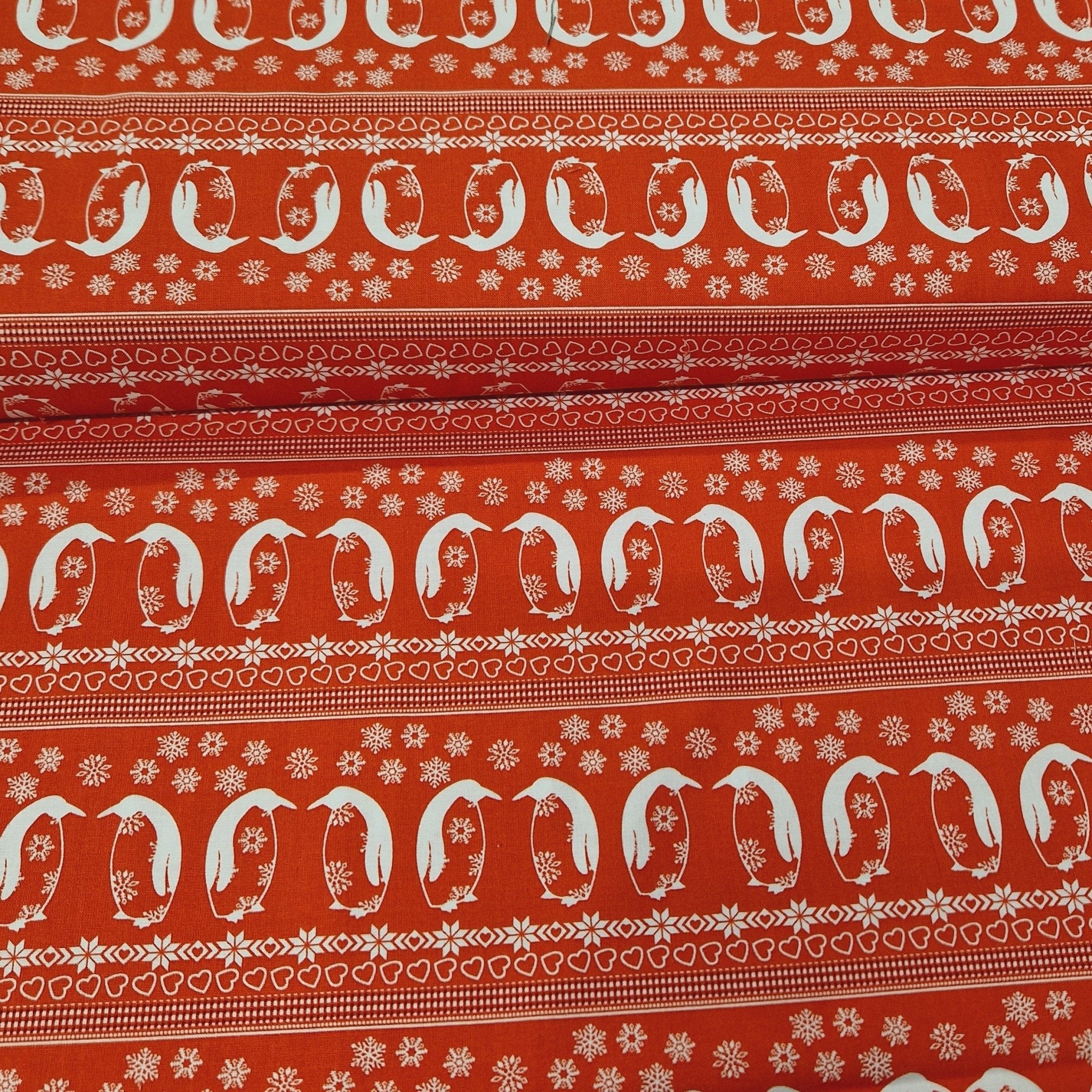 Christmas Cotton Print - Penguins – The Fabric Counter