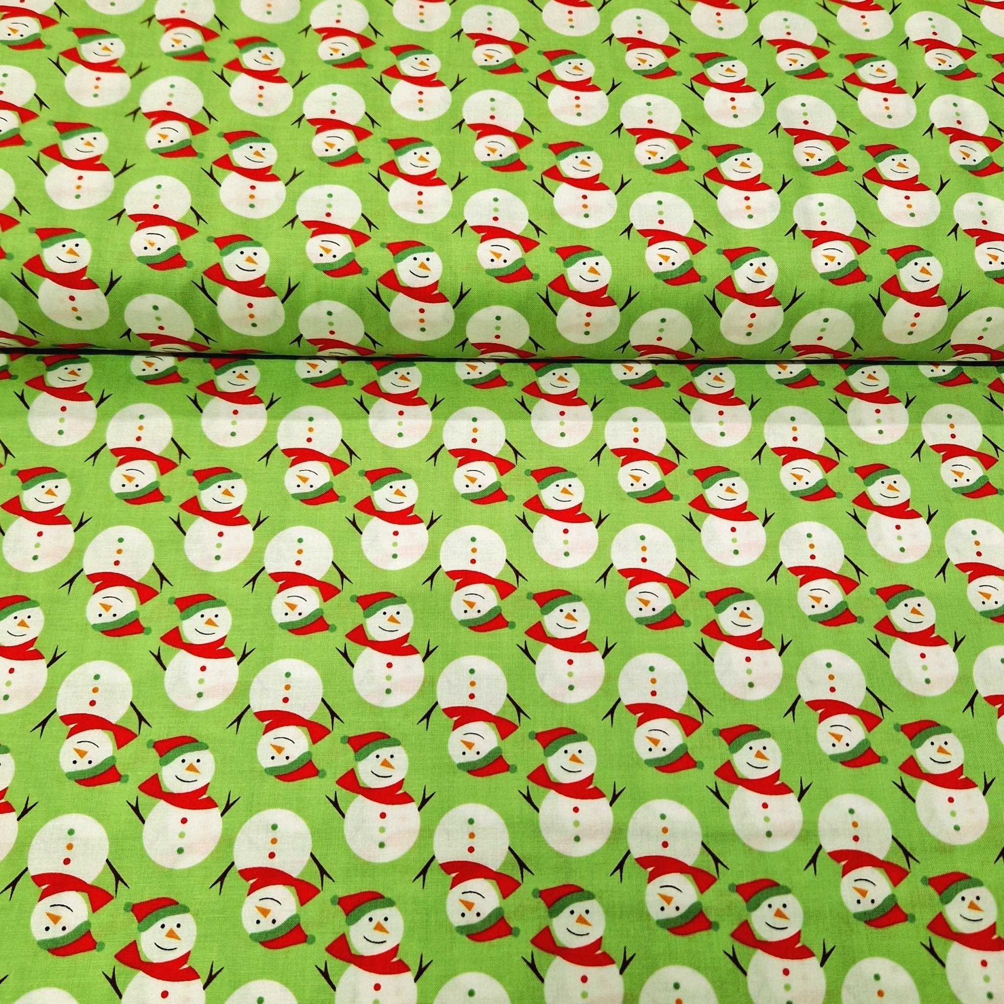 Christmas Cotton Print - Snowman – The Fabric Counter