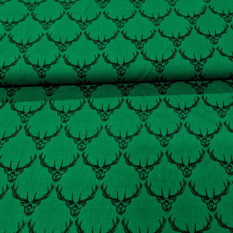 Christmas Cotton Print - Stag - The Fabric Counter