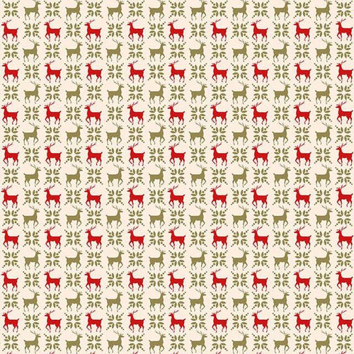 Christmas Cotton Print with Gold Foil - The Fabric Counter