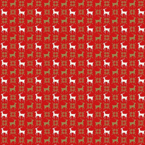 Christmas Cotton Print with Gold Foil - The Fabric Counter