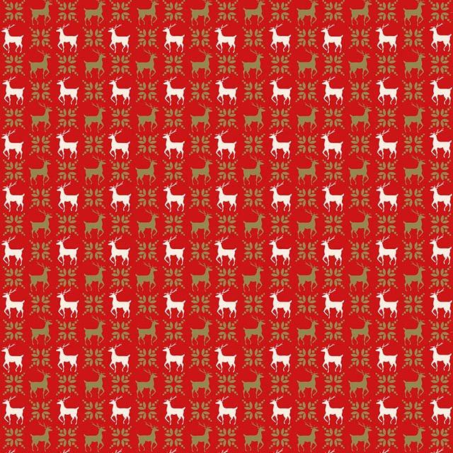Christmas Cotton Print with Gold Foil - The Fabric Counter