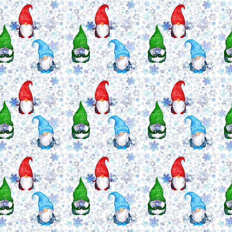Christmas Digital Cotton Print - Frozen Gonks - The Fabric Counter