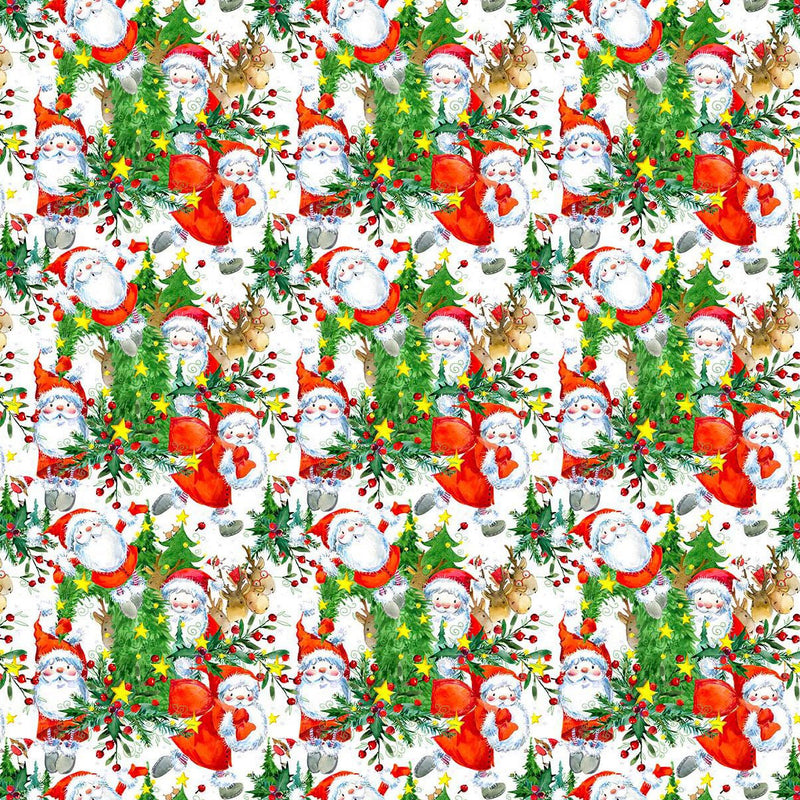 Christmas Digital Cotton Print - Santa Claus - The Fabric Counter