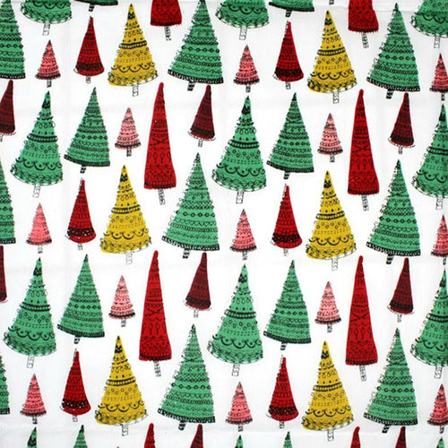 Christmas Polycotton - Christmas Trees - The Fabric Counter