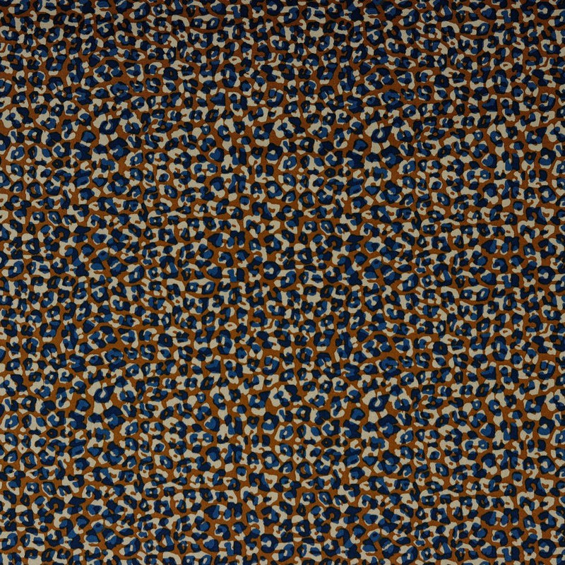 Cotton Stretch Sateen - Animal Print (Rust) - The Fabric Counter