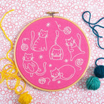 Crafty Cats Embroidery Kit - The Fabric Counter