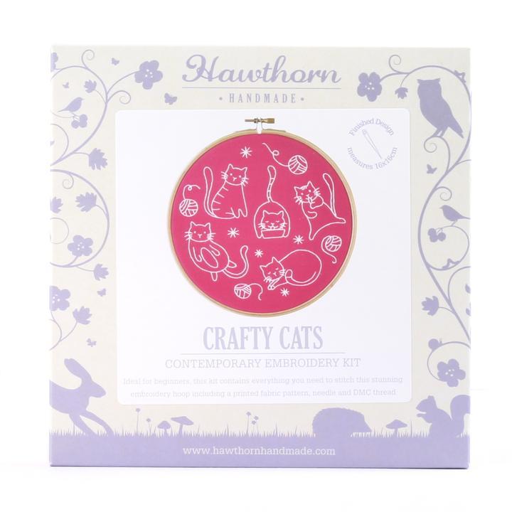 Crafty Cats Embroidery Kit - The Fabric Counter