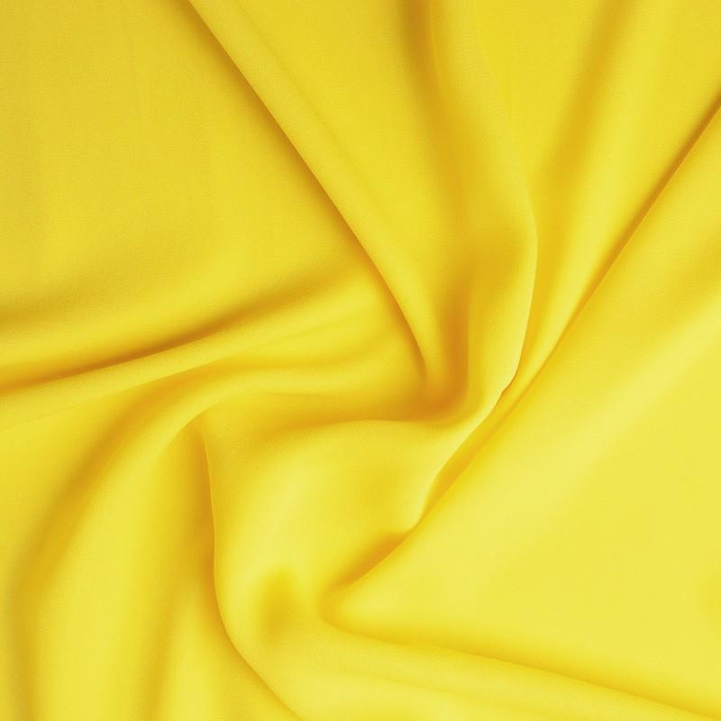 Crepe Georgette - Yellow - The Fabric Counter