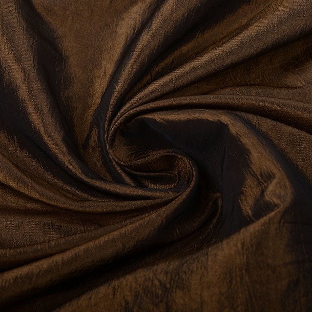 Crinkle Taffeta - Brown - The Fabric Counter