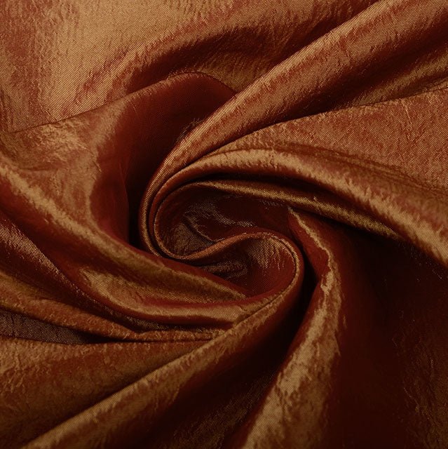 Crinkle Taffeta - Dark Rust - The Fabric Counter