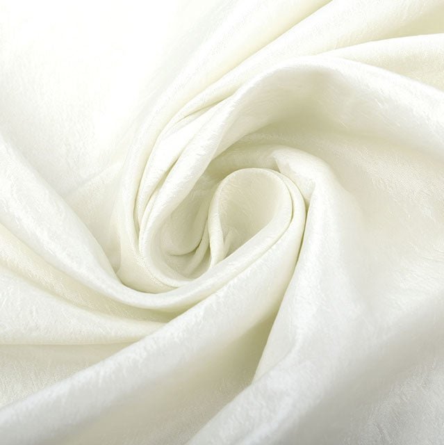 Crinkle Taffeta - Ivory / Cream - The Fabric Counter