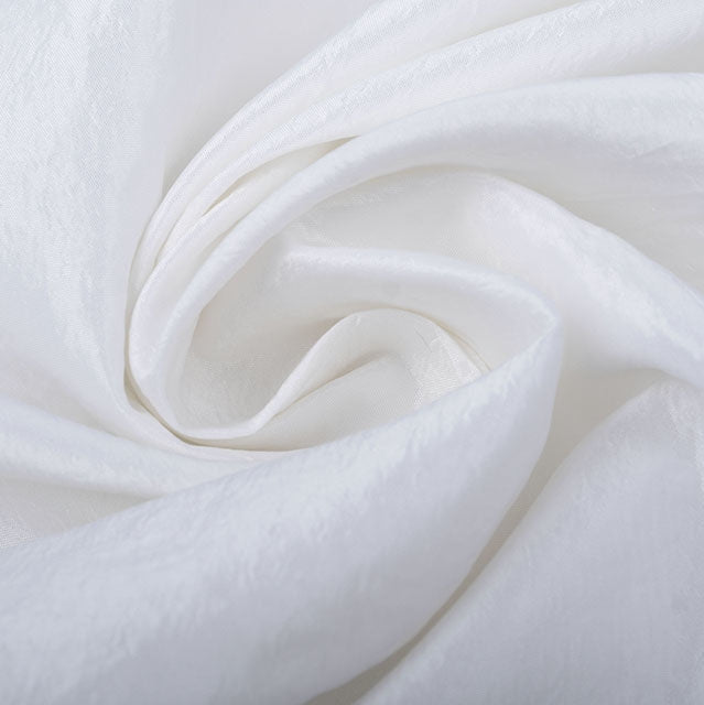 Crinkle Taffeta - White - The Fabric Counter