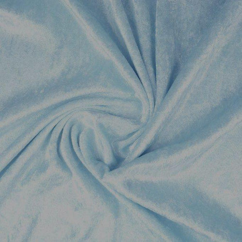Crushed Velvet Baby Blue - The Fabric Counter