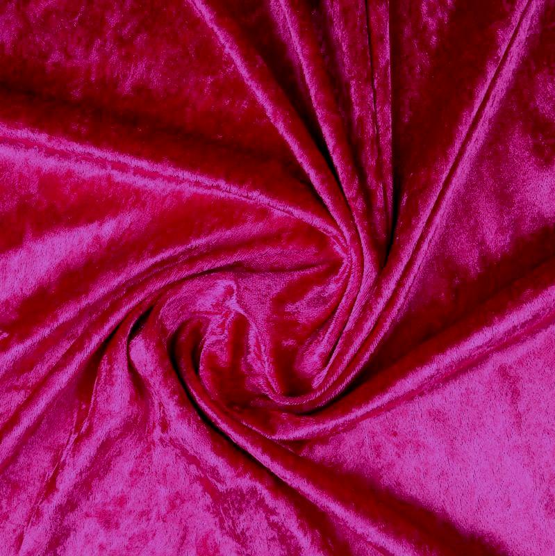 Crushed Velvet Cerise - The Fabric Counter