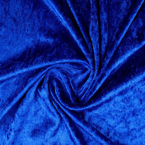 Crushed Velvet Cobalt - The Fabric Counter
