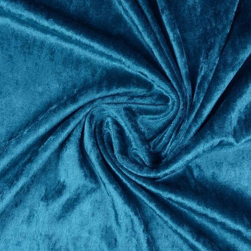 Crushed Velvet Jean Blue - The Fabric Counter