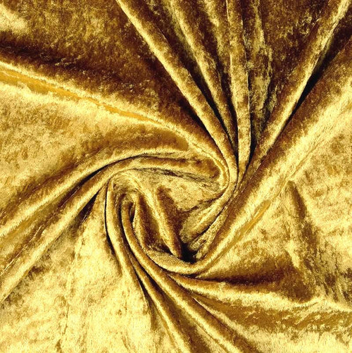 Crushed Velvet Old Gold - The Fabric Counter