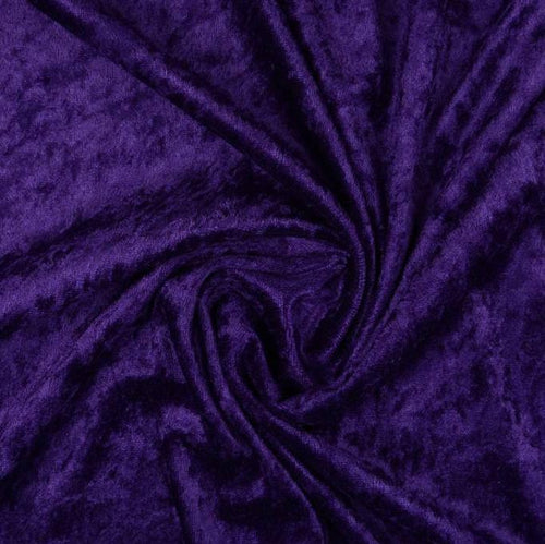 Crushed Velvet Purple - The Fabric Counter