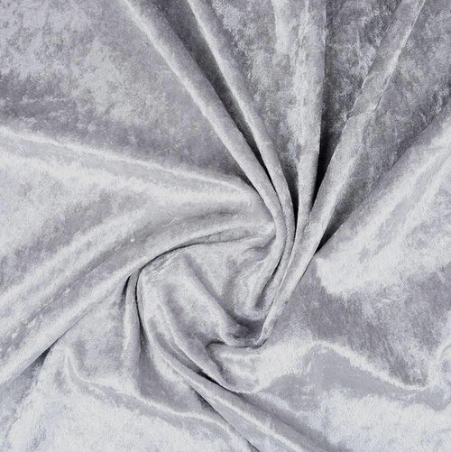 Crushed Velvet Silver - The Fabric Counter