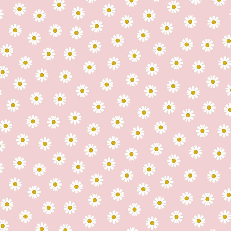 Daisy Cotton Print - Pink - The Fabric Counter
