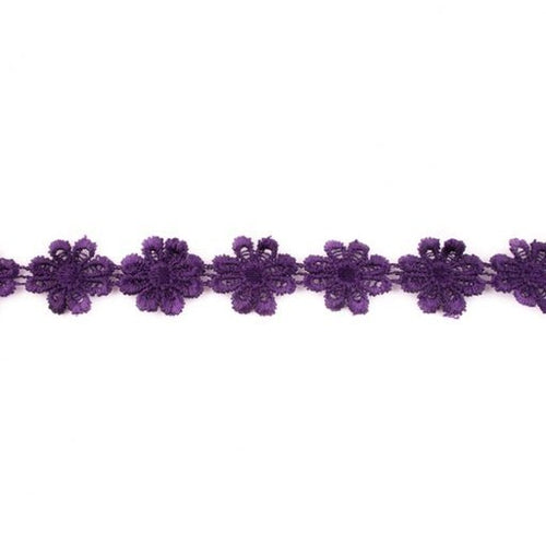 Daisy Trim - Purple - The Fabric Counter