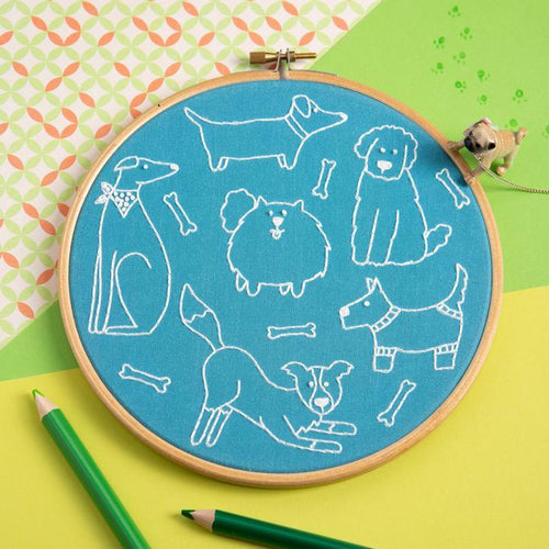 Dandy Dogs Embroidery Kit - The Fabric Counter