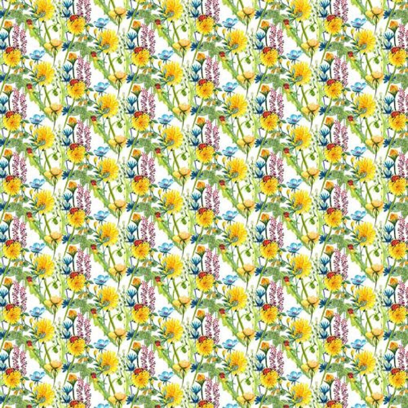 Digital Cotton Print - Country Floral - The Fabric Counter