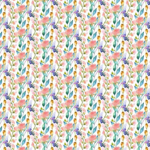 Digital Cotton Print - Country Floral - The Fabric Counter