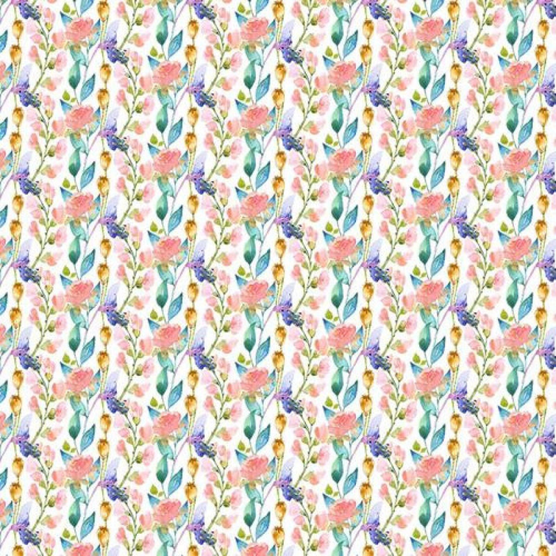Digital Cotton Print - Country Floral - The Fabric Counter