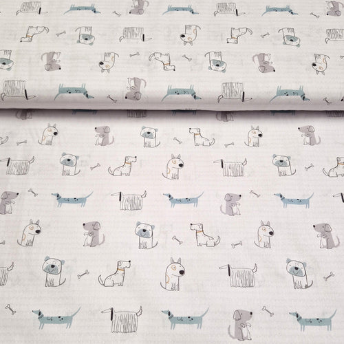 Digital Cotton Print - Dogs - The Fabric Counter