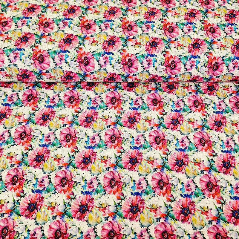 Digital Cotton Print - Floral - The Fabric Counter