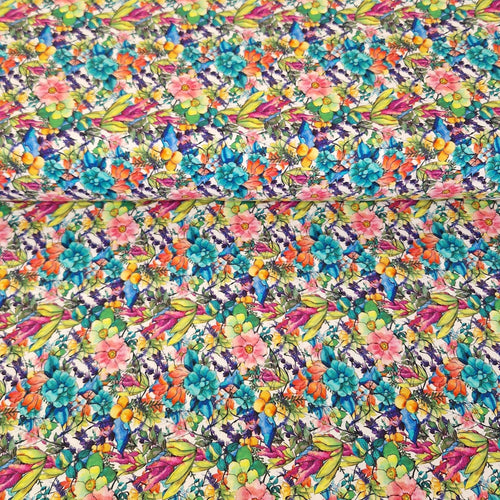 Digital Cotton Print - Floral - The Fabric Counter